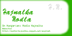 hajnalka modla business card